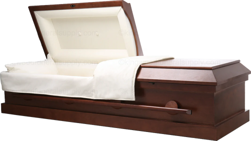 Cheap Casket, Wood Casket Front view