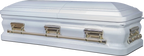 Cheap Casket, Metal Casket Front view closed