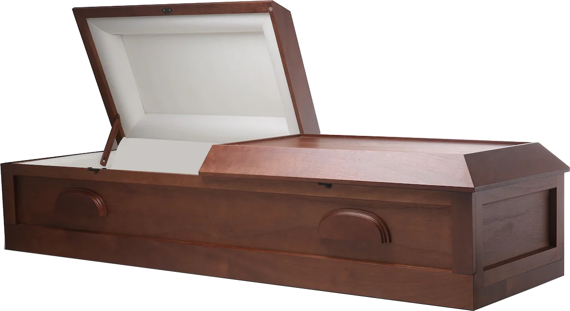 Cheap Casket, Wood Casket Front view