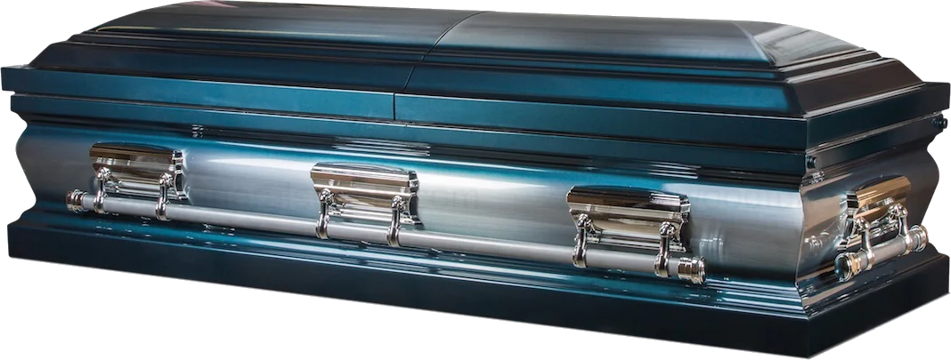 Cheap Casket, Metal Casket Front view closed